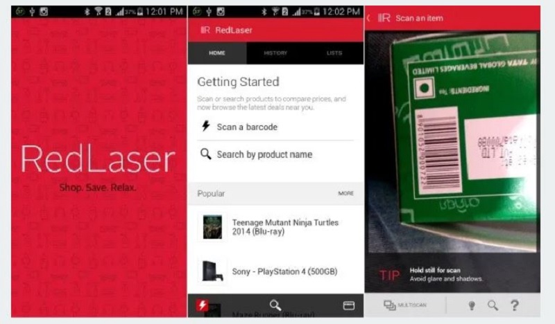 Red Laser Barcode Scanner + QR Reader