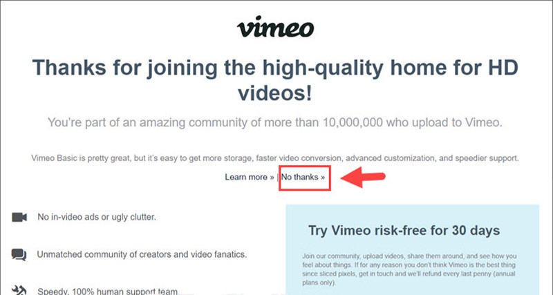 Hướng dẫn cài đặt phần mềm Vimeo Create