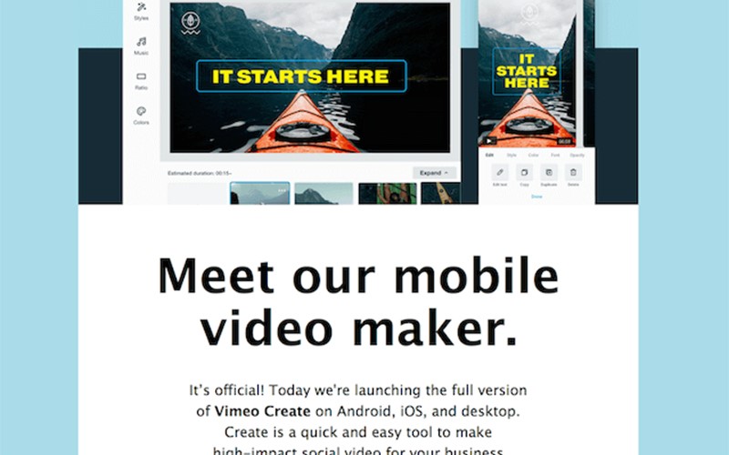 Vimeo Create là gì? 