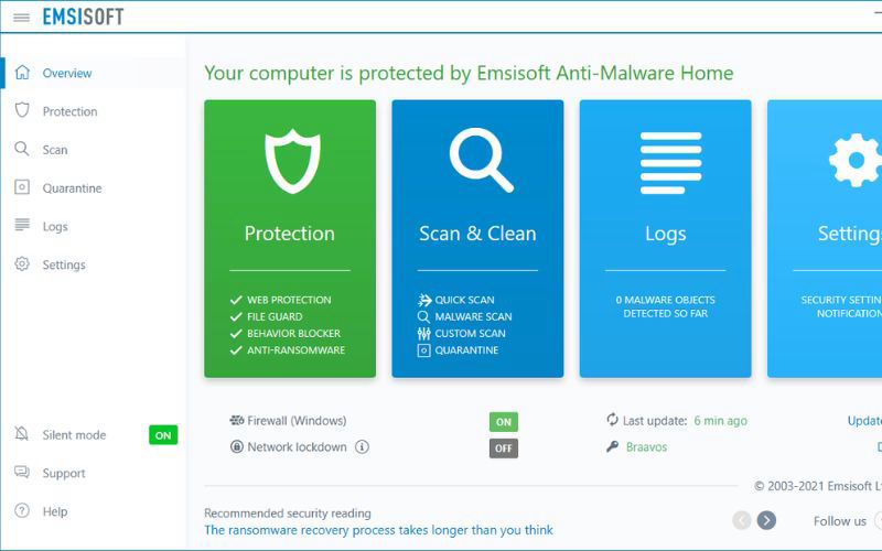 Các tính năng nổi trội của phần mềm Emsisoft Anti-Malware
