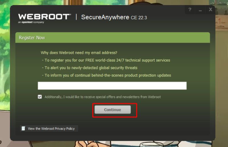 Hướng dẫn cài đặt phần mềm Webroot SecureAnywhere AntiVirus