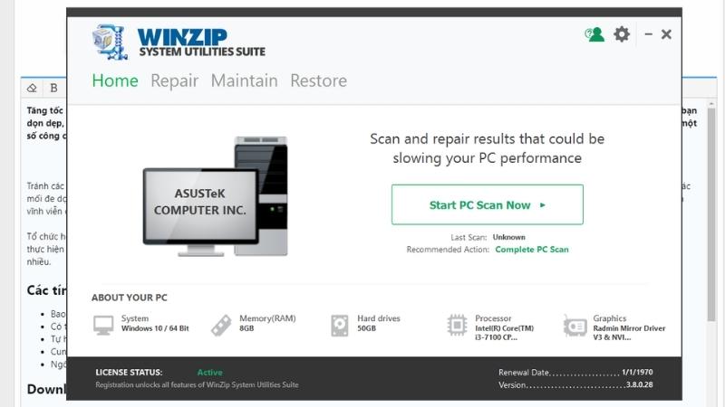 Các tính năng nổi trội của phần mềm WinZip System Utilities Suite
