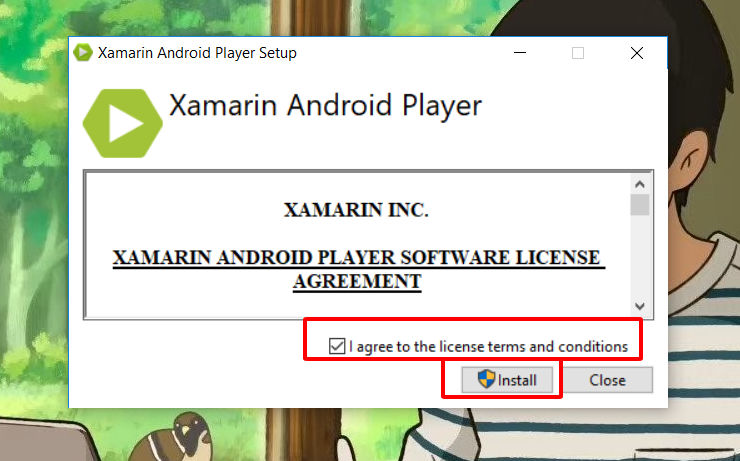 Hướng dẫn cài đặt phần mềm Xamarin Android Player
