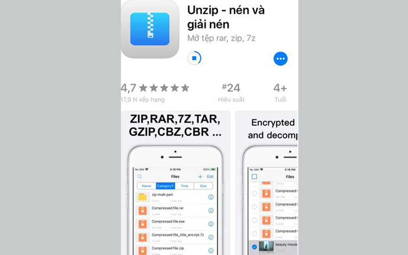 Hướng dẫn cài đặt phần mềm Zip-Rar Tool cho iOS 