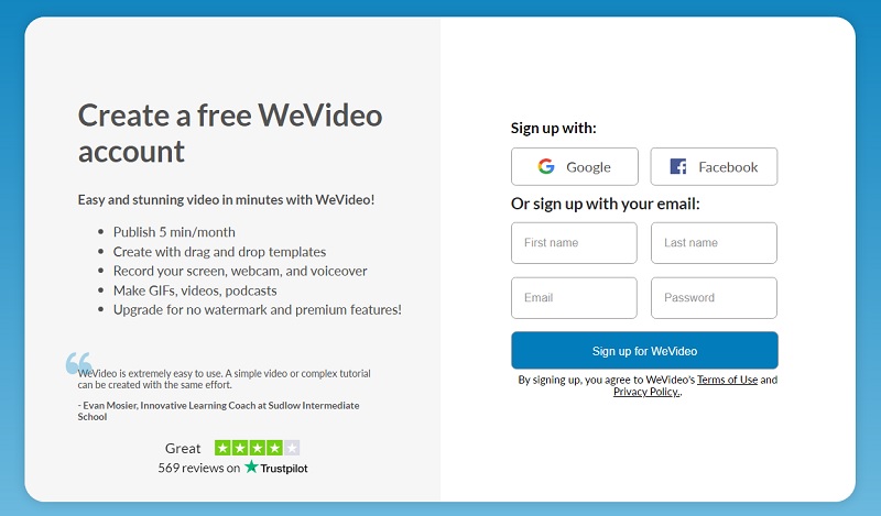 Hướng dẫn cài đặt phần mềm WeVideo