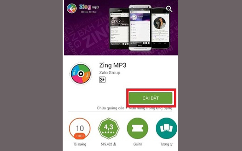Hướng dẫn cài đặt phần mềm Zing MP3 cho Android và iOS