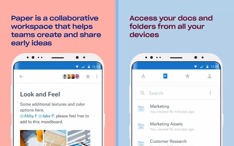 Các tính năng nổi trội của phần mềm Dropbox Paper cho Android