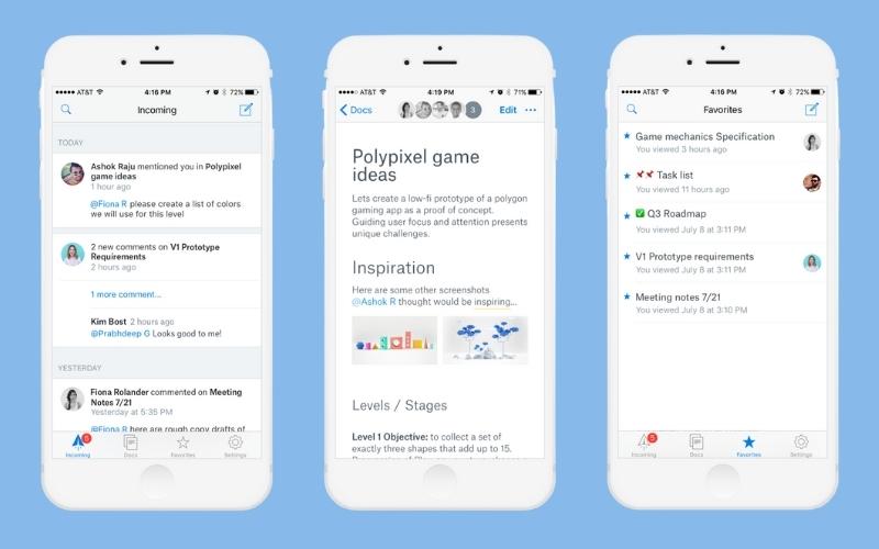 Các tính năng nổi trội của phần mềm Dropbox Paper cho Android