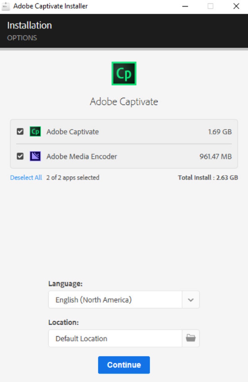 Hướng dẫn cài đặt phần mềm Adobe Captivate