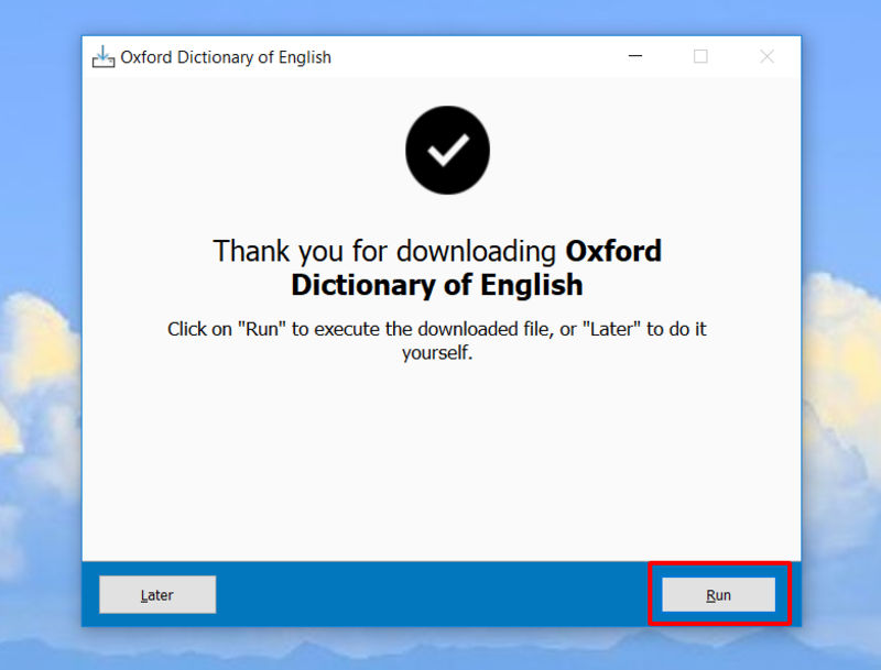 Hướng dẫn cài đặt phần mềm Oxford Dictionary of English