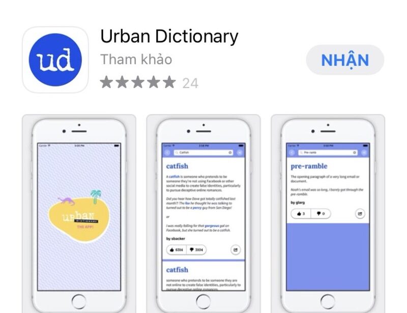 Hướng dẫn cài đặt Urban Dictionary cho điện thoại