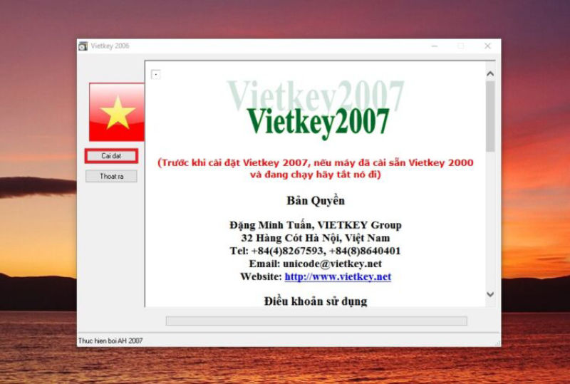 Hướng dẫn cài đặt phần mềm Vietkey