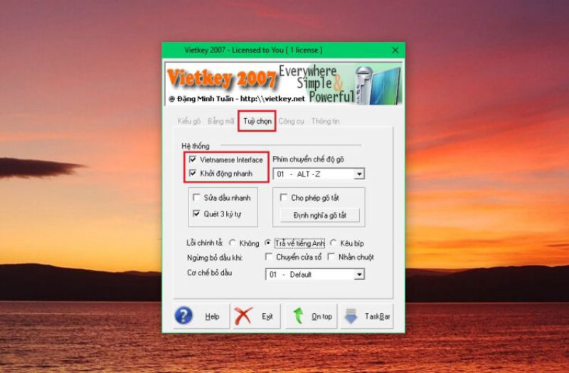 Hướng dẫn cài đặt phần mềm Vietkey