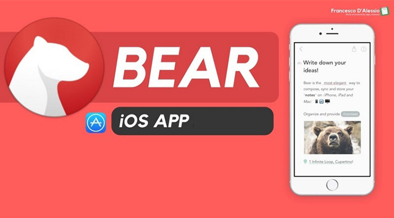 Bear cho iOS - Phần mềm ghi chú văn bản hiệu quả nhất hiện nay
