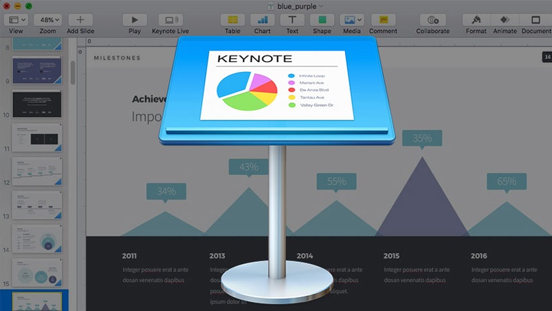 Tải Keynote - Phần mềm thuyết trình cho Macbook, iPhone, iPad
