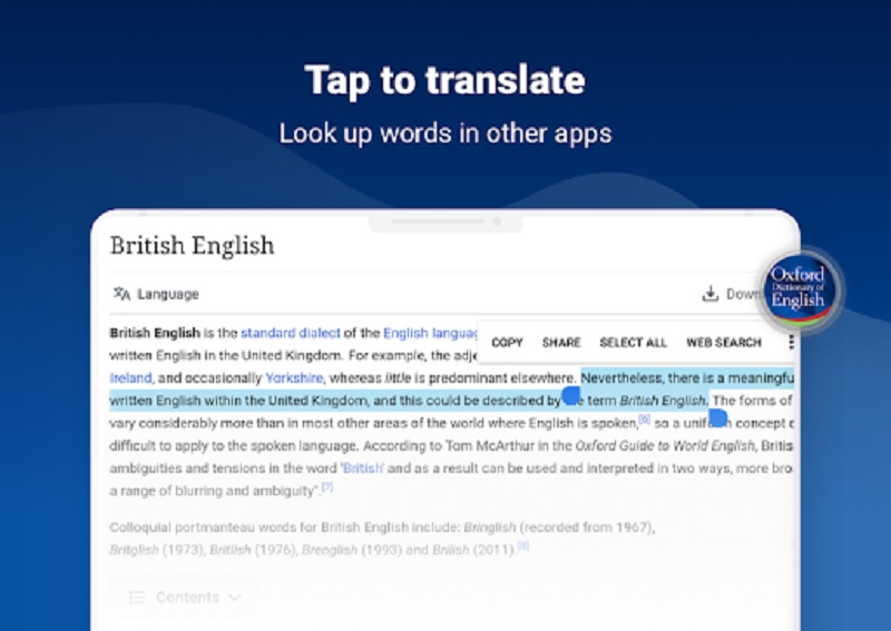 Tải Oxford Dictionary of English - Phần mềm từ điển tốt nhất